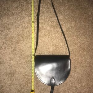 Coach Style Large Leather Saddle Crossbody Purse